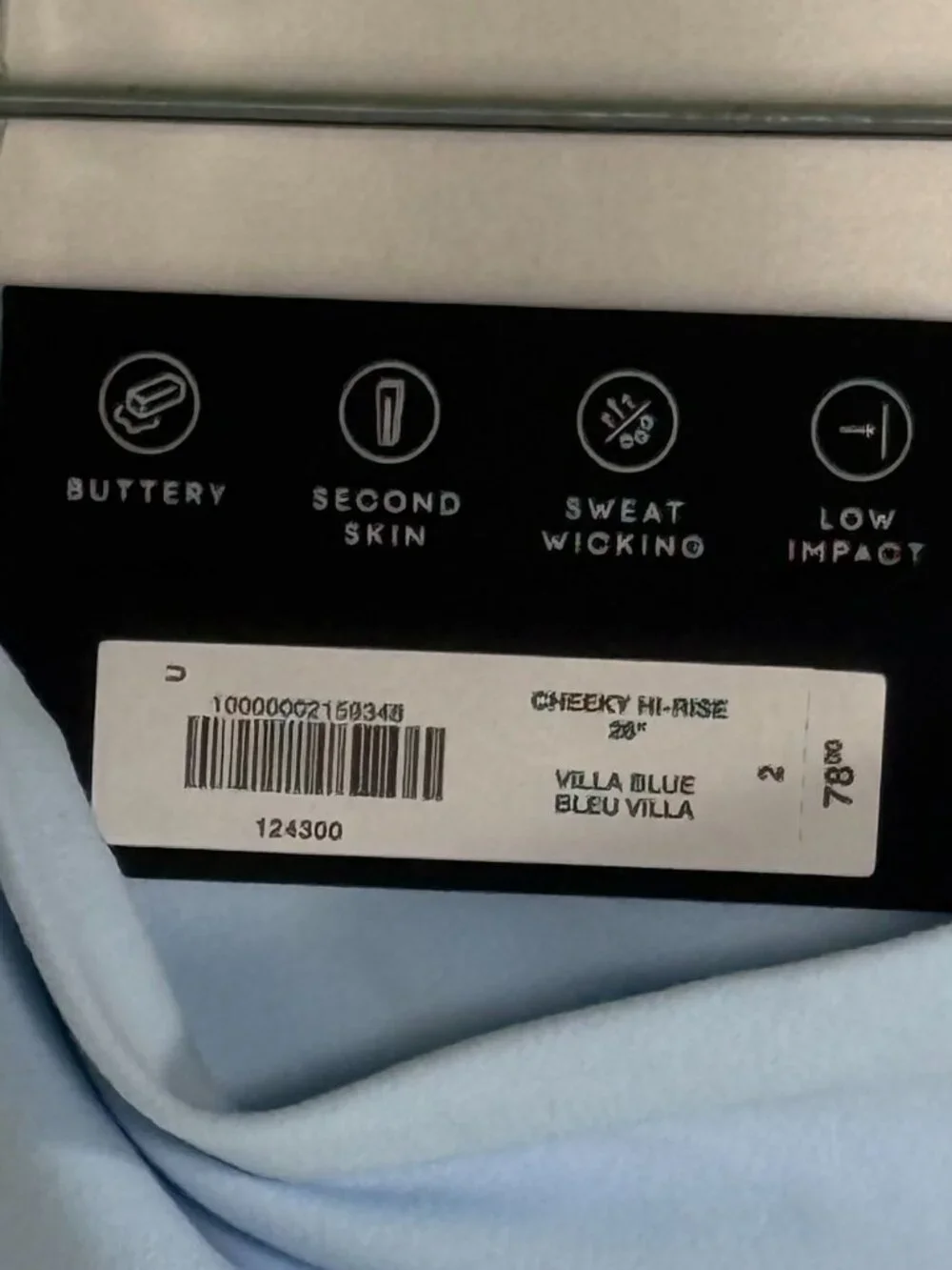 Aritzia New with Tags Cheeky Infinite High Rise Legging Villa Blue Sz 2 MSRP $78 - Picture 7 of 8